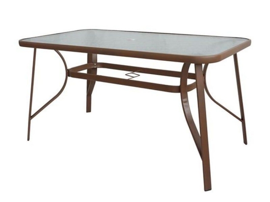 Τραπέζι Κήπου Rio Ε2502,3 140x80x71cm Brown