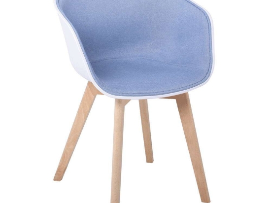 Πολυθρόνα Optim ΕΜ140,11 54x51x79cm White-Blue-Natural
