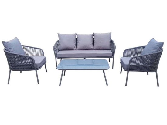 Σαλόνι Κήπου Salsa (Σετ 4Τμχ) Ε256,1 Grey 5 Θέσεων