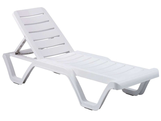 Ξαπλώστρα Barca Ε338 Στοιβαζόμενη 58x180x30cm Abs-Uv White