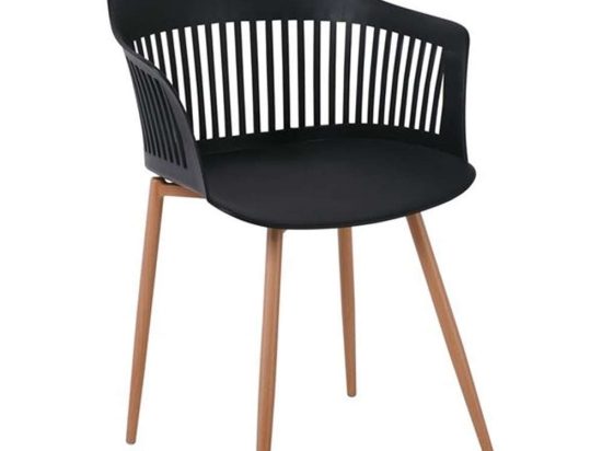 Πολυθρόνα Louise ΕΜ165,Ν2W 59x53x82cm Natural-Black