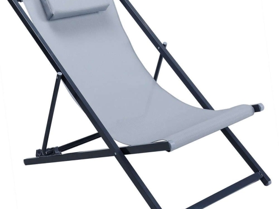 Ξαπλώστρα Σεζλονγκ Deck Ε617,1 101x63x86cm Anthracite-Grey