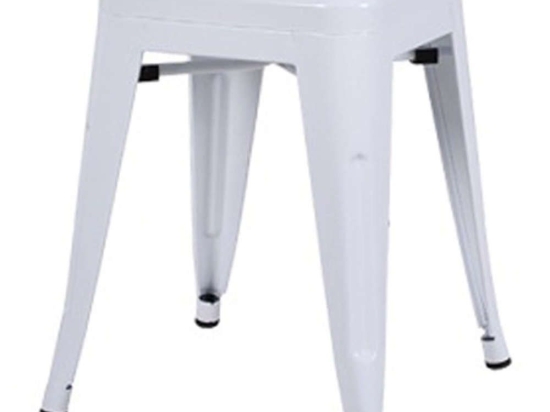 Σκαμπό Relix Ε5195W 38x38x45cm Μεταλλικό White