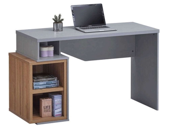 Γραφείο ΕΟ4391 120/126x50x75cm Walnut-Grey
