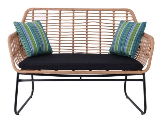 Καναπές Κήπου Διθέσιος Salsa Ε249,1Κ 120x70x86cm Natural-Black Διθέσιος