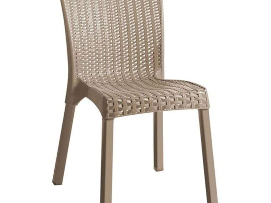 Καρέκλα Στοιβαζόμενη Doret Ε3803,1 50x55x83cm Cappuccino