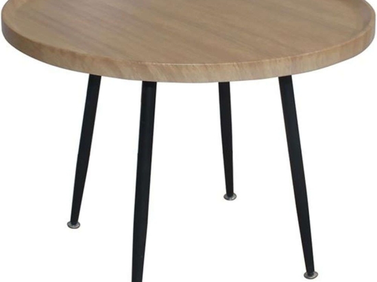 Τραπεζάκι Βοηθητικό Matrix ΕΜ965,1 Φ70x52cm Natural-Black