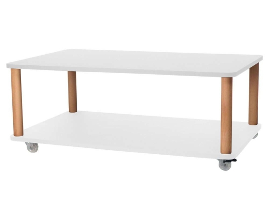 Τραπέζι Σαλονιού Τροχήλατο Ashme ASHMEROLLCT1 64x105x42,5cm White