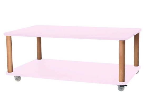 Τραπέζι Σαλονιού Τροχήλατο Ashme ASHMEROLLCT9 64x105x42,5cm Pink