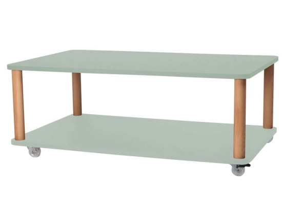 Τραπέζι Σαλονιού Τροχήλατο Ashme ASHMEROLLCT17 64x105x42,5cm Sage Green