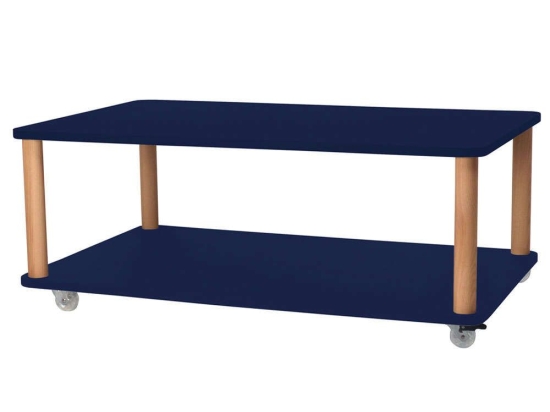 Τραπέζι Σαλονιού Τροχήλατο Ashme ASHMEROLLCT15 64x105x42,5cm Navy Blue
