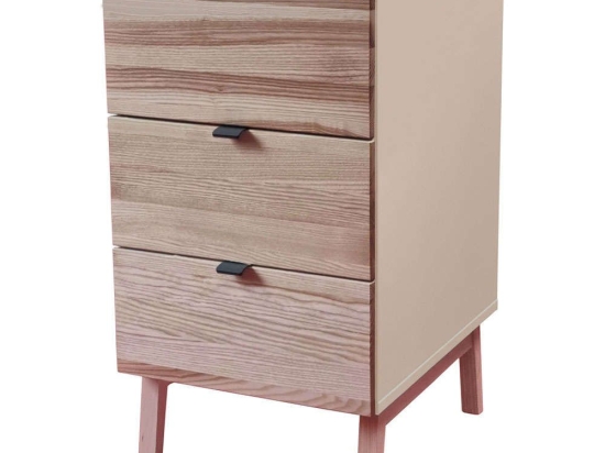Συρταριέρα Γραφείου Luka 3 LUKAWTDNAT4 41x50x75cm Natural-Beige