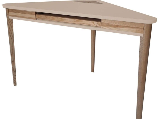 Γραφείο Γωνιακό Ashme ASHMECORKOF4 114x85x75cm Beige