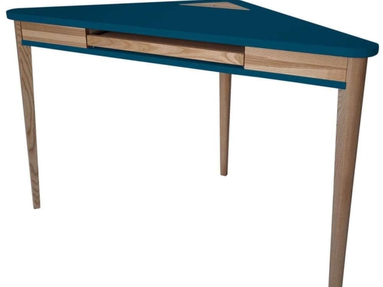Γραφείο Γωνιακό Ashme ASHMECORKOF14 114x85x75cm Petrol Blue