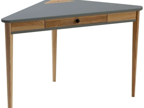 Γραφείο Γωνιακό Με Συρτάρι Ashme ASHMECOROF6 114x85x75cm Concrete