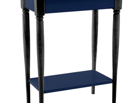 Κονσόλα Mamo S MAMOCSBL15 65x35x74cm Navy Blue-Black Mdf,Ξύλο