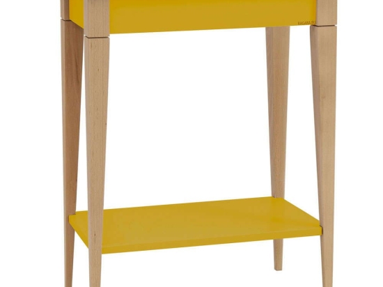Κονσόλα Mimo S MIMOCSBE5 65x35x74cm Yellow-Beech Mdf,Ξύλο