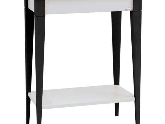 Κονσόλα Mimo S MIMOCSBL1 65x35x74cm White-Black Mdf,Ξύλο