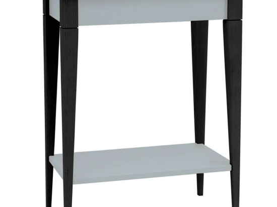 Κονσόλα Mimo S MIMOCSBL8 65x35x74cm Pearl Grey-Black Mdf,Ξύλο