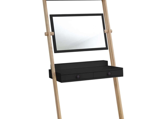 Τουαλέτα Με Καθρέπτη Leno LENOTBLACK 79x49x183cm Black