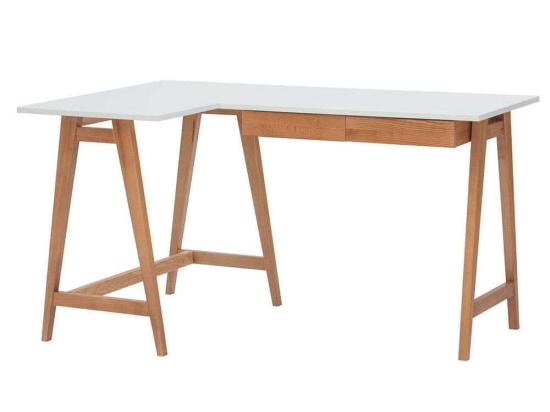 Γραφείο Luka Αριστερή Γωνία LUKALOFOAK1 135x50x75cm Oak-White