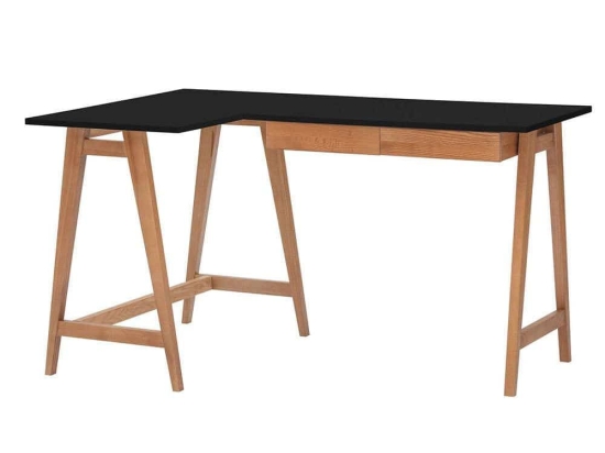 Γραφείο Luka Αριστερή Γωνία LUKALOFOAKBLACK 135x50x75cm Oak-Black