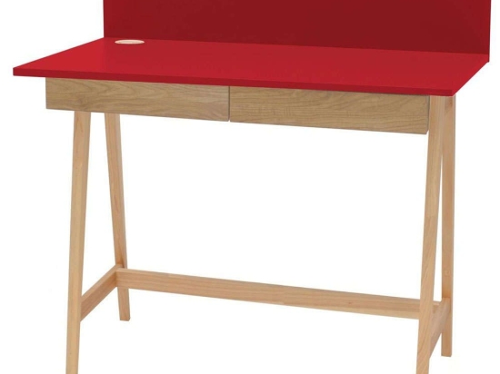 Γραφείο Luka LUKA2DOFASH12 110x50x75cm Natural-Red