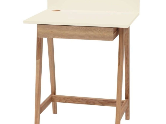 Γραφείο Luka LUKA1DOFASH2 65x50x75cm Natural-Chalk White