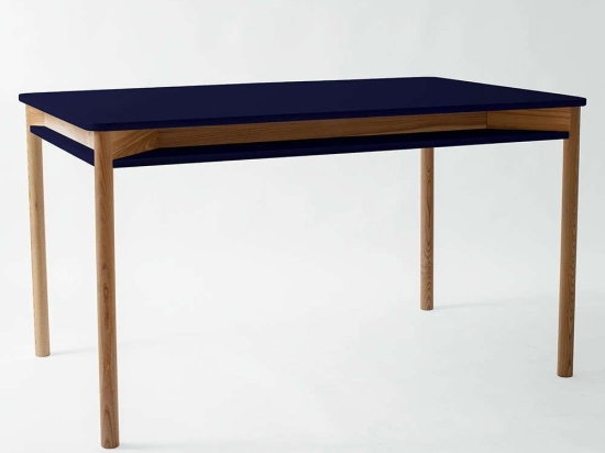 Τραπέζι Επεκτεινόμενο Με Ραφάκι Zeen ZEENEXTBE15 140x90x75/200x90x75cm Navy Blue Mdf,Ξύλο