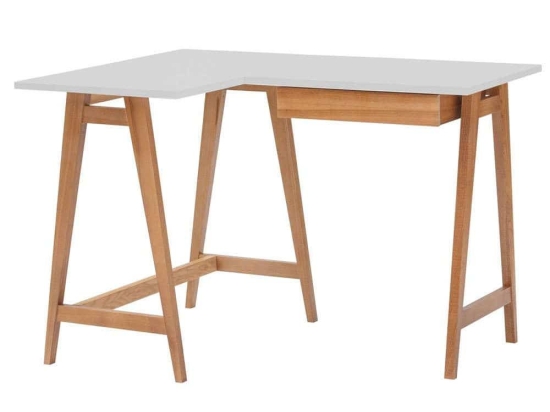 Γραφείο Luka S Αριστερή Γωνία LUKALOFSOAK8 115x50x75cm Oak-Pearl Grey