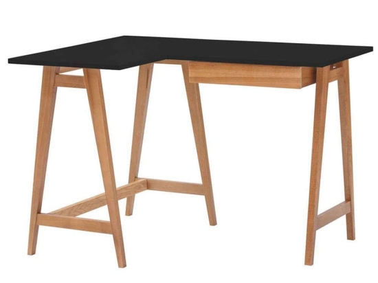 Γραφείο Luka S Αριστερή Γωνία LUKALOFSOAKBLACK 115x50x75cm Oak-Black