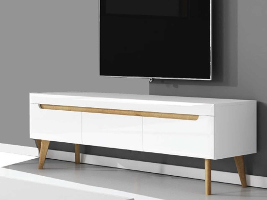 Έπιπλο Τηλεόρασης Riviera I White 160Χ50Χ40 cm Μελαμίνη