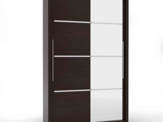 Ντουλάπα Ilona Wenge 130X61X215 cm TO-ILO130W Δίφυλλη Μελαμίνη