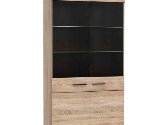 Βιτρίνα Solo Sonoma 100X41X197 cm TO-SOLO2W Μελαμίνη