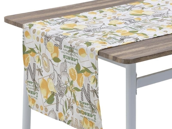 Inart Τραβέρσα Υφασμάτινη Lemon 40Χ180