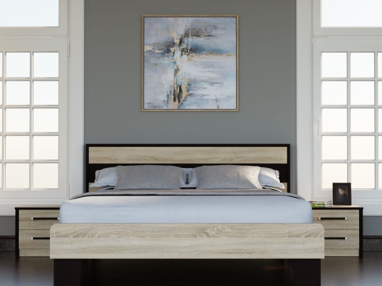 ΚΡΕΒΑΤΙ SCARLET ΔΙΠΛΟ ΜΕ ΣΟΜΙΕ ΣΟΝΟΜΑ-ΒΕΓΚΕ 160X200CM