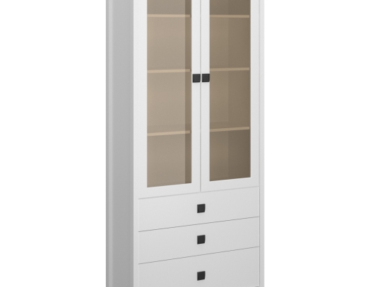 ΒΙΤΡΙΝΑ MAROCCO ΔΙΦΥΛΛΗ ΛΕΥΚΟ 90X37X210.5CM