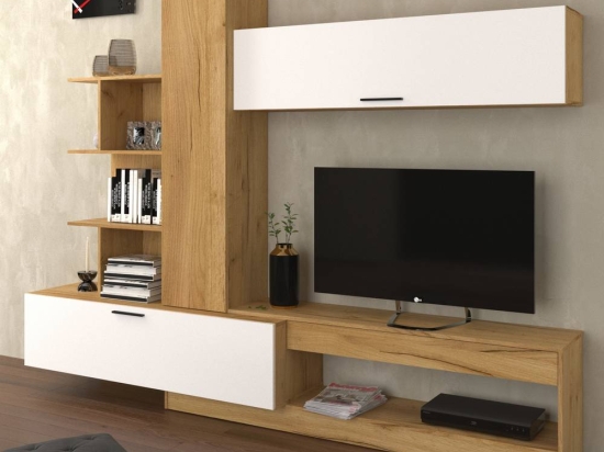 ΣΥΝΘΕΣΗ ΤΗΛΕΟΡΑΣΗΣ OMELA 260X42X193ΕΚ ΧΡΥΣΟΣ ΔΡΥΣ ΜΕ ΛΕΥΚΟ