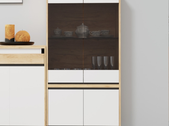 ΒΙΤΡΙΝΑ PALMOR ΧΡΥΣΟ ΔΡΥΣ-ΛΕΥΚΟ 77X40X164CM