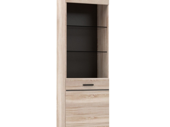ΒΙΤΡΙΝΑ ΜΟΝΟΦΥΛΛΗ SOLO 60X41X197CM SONOMA ΜΕ ΛΕΠΤΟΜΕΡΕΙΕΣ WENGE