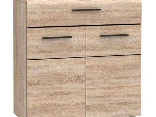 ΜΠΟΥΦΕΣ SOLO 80X41X82CM SONOMA ΜΕ WENGE ΚΑΙ MDF ΚΑΜΠΥΛΩΤΟ ΤΕΛΕΙΩΜΑ ΣΤΙΣ ΠΟΡΤΕΣ
