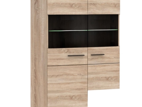 ΚΡΕΜΑΣΤΗ ΒΙΤΡΙΝΑ ΔΙΦΥΛΛΗ SOLO ΑΡΙΣΤΕΡΗ 2W 90X41X136 SONOMA WENGE