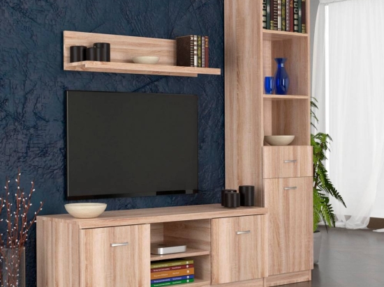ΣΥΝΘΕΣΗ ΤΗΛΕΟΡΑΣΗΣ TOP MIX 160X42X183CM SONOMA