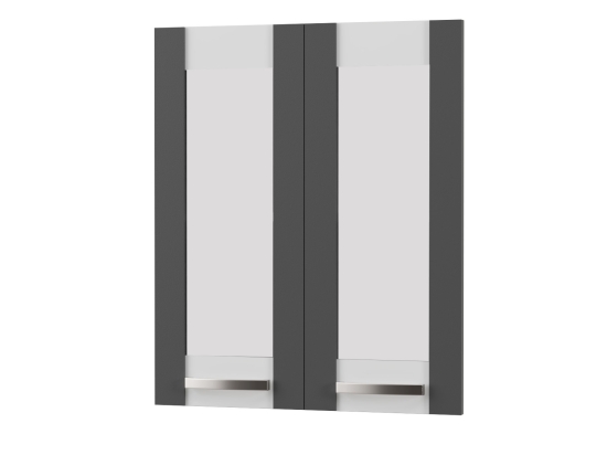 ΑΝΩ ΠΟΡΤΑΚΙΑ-ΤΖΑΜΙ CHARLOTTE ΓΡΑΦΙΤΗΣ 60X71.8X1.6CM