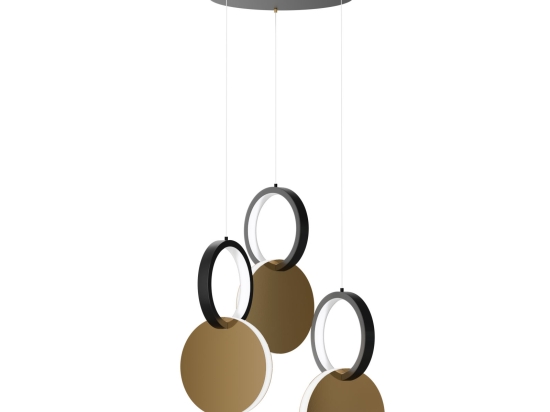 ΦΩΤΙΣΤΙΚΟ ΚΡΕΜΑΣΤΟ SYMMETRIC 1E LED 45W ΧΡΥΣΟ-ΜΑΥΡΟ Φ25X120CM