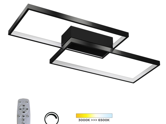 ΦΩΤΙΣΤΙΚΟ ΟΡΟΦΗΣ LED 42W ΜΑΥΡΟ 60X30X7CM