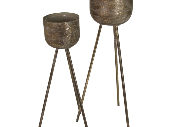 ΚΑΣΠΩ ARTELIBRE ΚΑΦΕ ΜΕΤΑΛΛΟ 26.5X26.5X101CM ΣΕΤ 2ΤΜΧ