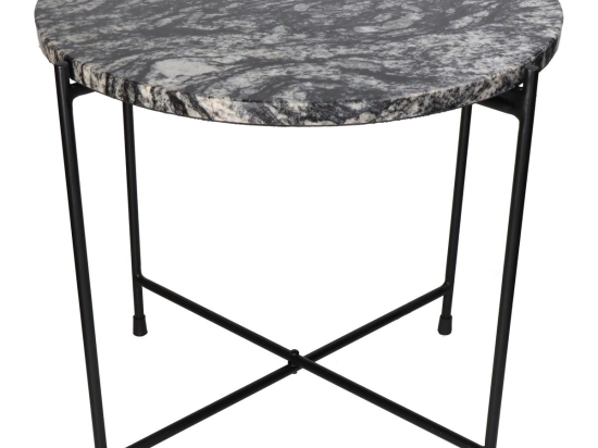 ΤΡΑΠΕΖΑΚΙ ARTELIBRE ΜΑΥΡΟ ΜΑΡΜΑΡΟ/ΜΕΤΑΛΛΟ 40X40X40CM