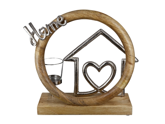 ΘΗΚΗ ΡΕΣΩ ARTELIBRE  'HOME' ΣΠΙΤΙ ΣΕ ΚΥΚΛΟ ΦΥΣΙΚΟ/ΑΣΗΜΙ ΞΥΛΟ/ΑΛΟΥΜΙΝΙΟ 9X27CM