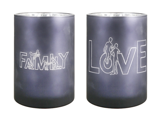 ΘΗΚΗ ΡΕΣΩ ARTELIBRE 'FAMILY' ΓΚΡΙ ΓΥΑΛΙ 18CM ΣΕ 2 ΣΧΕΔΙΑ